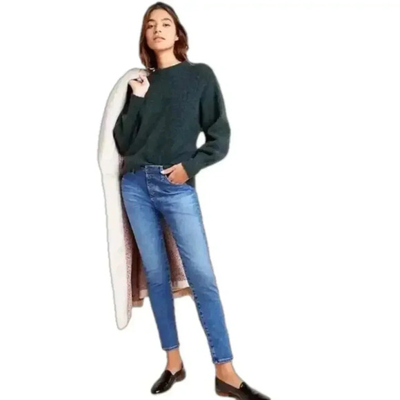 AG Anthropologie Adriano Goldschmeid vintage stevie button slim straight ankle - Picture 1 of 11